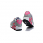 Серые/розовые женские кроссовки Nike Air Max 90 Gray Pink Colored Laces
