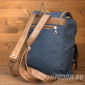 Синий джинсовый рюкзак-мешок Woman Mini Backpack Jeans Blue 2