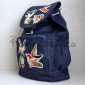 Джинсовый рюкзак-мешок с аппликацией Birds Backpack Jeans Sack