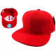 Красная бейсболка с прямым козырьком без логотипа No Logo Red Snapback