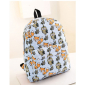 Голубой тканевый рюкзак с совами Backpack Owl Fox Light Blue