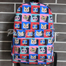Разноцветный женский рюкзак Cat Face Backpack Colorful