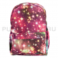 Бордовый рюкзак с космическим принтом Backpack Galaxy Dark Red 2017