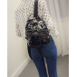 Чёрный/серебряный женский рюкзак с блестками Backpack Gold Silver Mini 