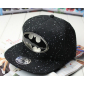Чёрная бейсболка с прямым козырьком Batman Black Snapback Iron Logo