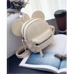 Белый кожаный рюкзак Микки Маус Mickey Full White Mini Backpack Leather 2017