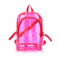 Розовый силиконовый прозрачный рюкзакPink Transparent Silicone Backpack