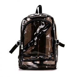 Чёрный силиконовый прозрачный рюкзак Black Transparent Silicone Backpack