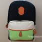 Чёрный/зеленый/бежевый тканевый рюкзак Backpack TLQ Beige Green Black