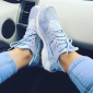 Серые женские кроссовки Nike Air Huarache WmNs Nike TXT Porpoise