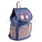 Джинсовый городской рюкзак-мешок с совами Nikki Nanaomi Owl backpack Chess