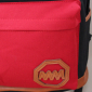 Чёрный/красный тканевый городской рюкзак School Backpack MM Red Black