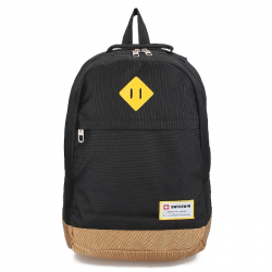 Чёрный городской рюкзак Swiss Black Gold Backpack