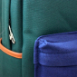 Зелёный/синий тканевый городской рюкзак School Backpack MM Green Blue