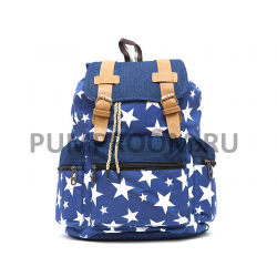 Синий городской рюкзак-мешок со звёздами Star Backpack Blue Sack