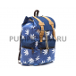 Синий городской рюкзак-мешок "Конопля" Marijuana Backpack Blue Sack