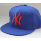 Синяя бейсболка с прямым козырьком New York Snapback NY Blue Red Logo