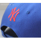Синяя бейсболка с прямым козырьком New York Snapback NY Blue Red Logo