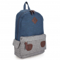 Синий/серый тканевый городской рюкзак Ozuko Backpack Gray Blue Big