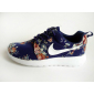Синие женские кроссовки Nike Women's Roshe Run Floral Blue Limited