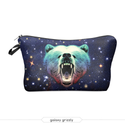 Косметичка-пенал на молнии "Медведь" Cosmetic Bag Galaxy Grizzly 3D