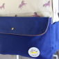 Коричневый/синий тканевый рюкзак с лошадьми Backpack Horse Brown Blue
