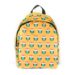 Жёлтый городской рюкзак с совами Yellow Orange Owl Backpack SL