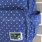 Синий тканевый рюкзак в горошек Backpack Bow Tie Blue Dots