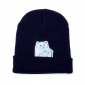 Синяя зимняя шапка с кошечкой показывающей F*CK Beanie Ripndip Nermal Blue
