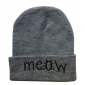 Серая зимняя шапка "Мяу" Meow Winter Hat Gray