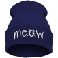 Синяя зимняя шапка "Мяу" Meow Winter Hat Blue