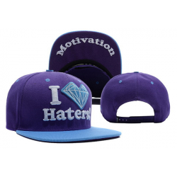 Фиолетовая/голубая бейсболка с прямым козырьком I love haters Motivation Snapback