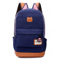 Тёмно-синий женский рюкзак с кошачьими ушками Canvas Cat Ear Backpack Dark Blue