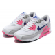 Бело/розовые женские кроссовки Nike Air Max 90 White Pink Wmns Classic