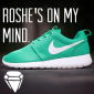 Мятные женские кроссовки Nike Roshe Run Moon White