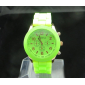 Салатовые силиконовые женские часы Geneva Light Green Watch