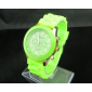 Салатовые силиконовые женские часы Geneva Light Green Watch