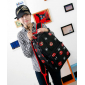 Чёрный рюкзак с губами Nikki Nanaomi Backpack Black Red Lips